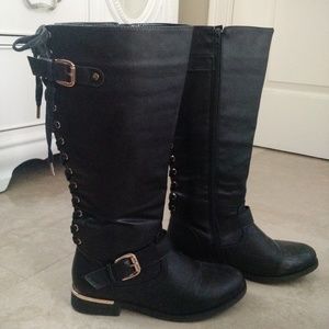 Torrid Wide Calf Lace Back Knee High boots